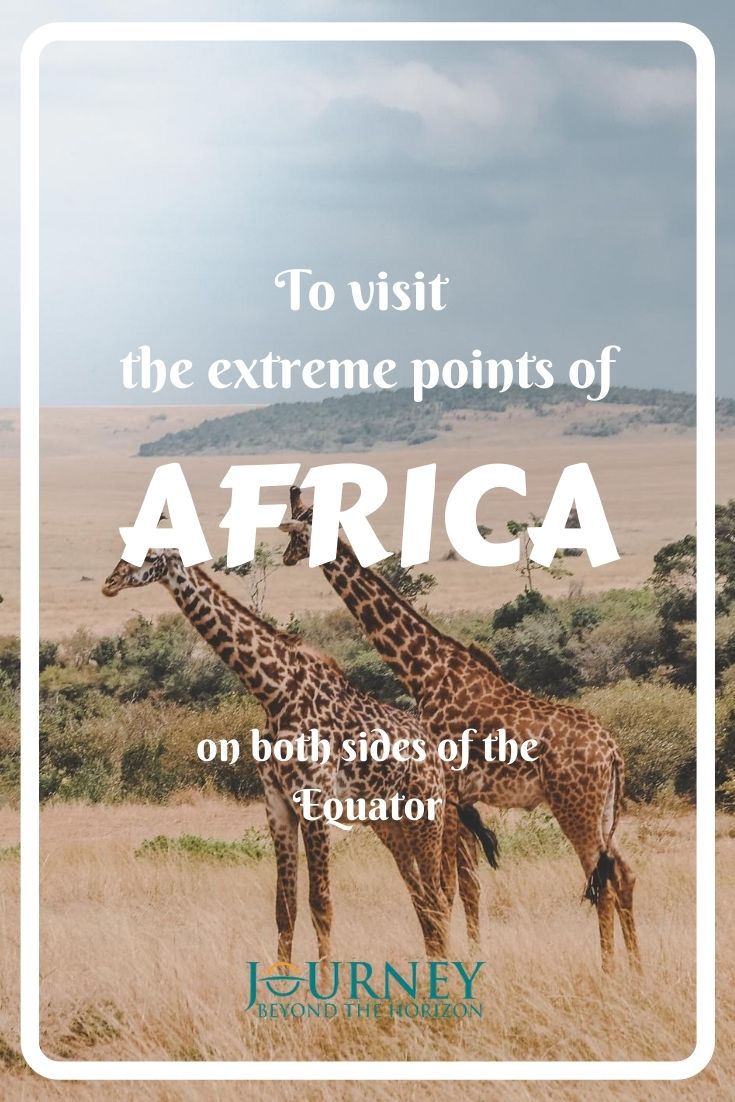 Let's explore Africa and reach its west, east, north, and south extreme geographic points, as well as its Pole of Inaccessibility!