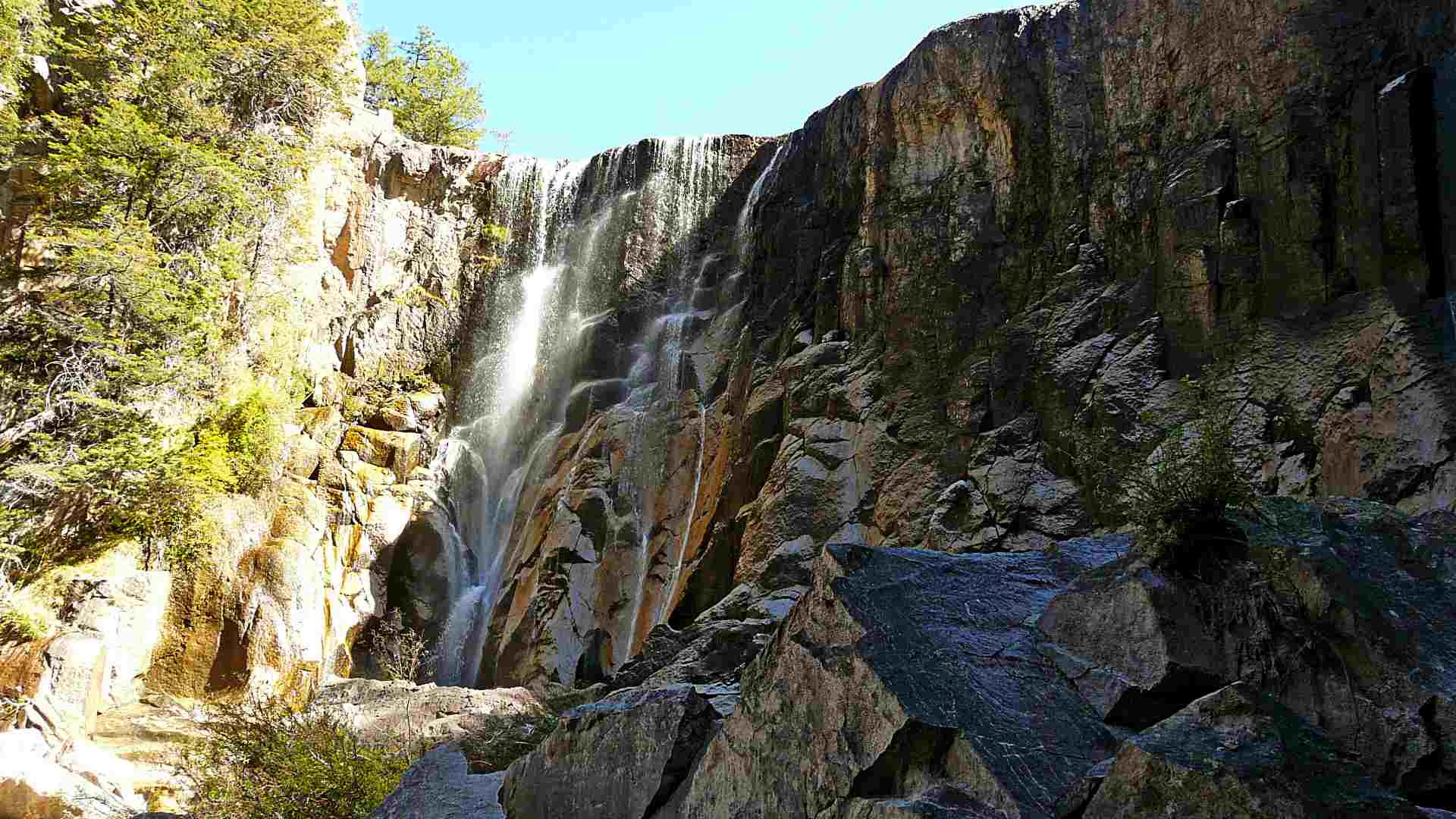 One of the waterfalls in Copper Canyon