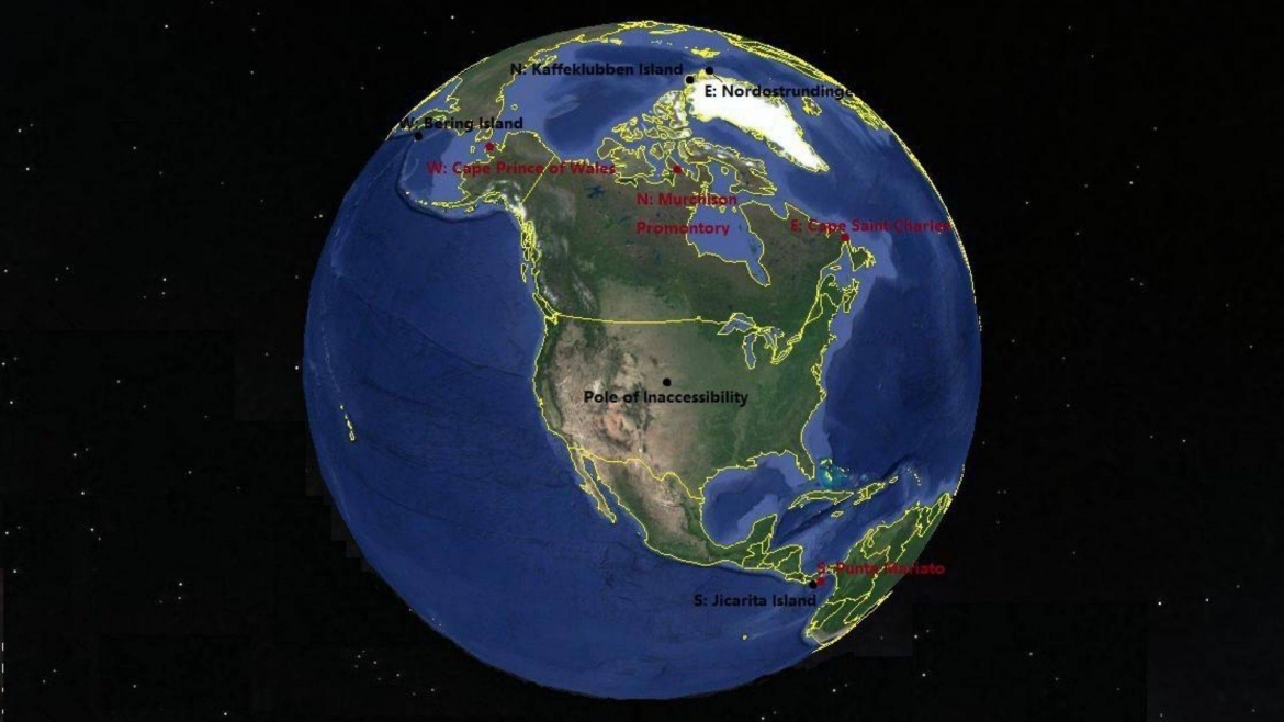 The extreme points of North America