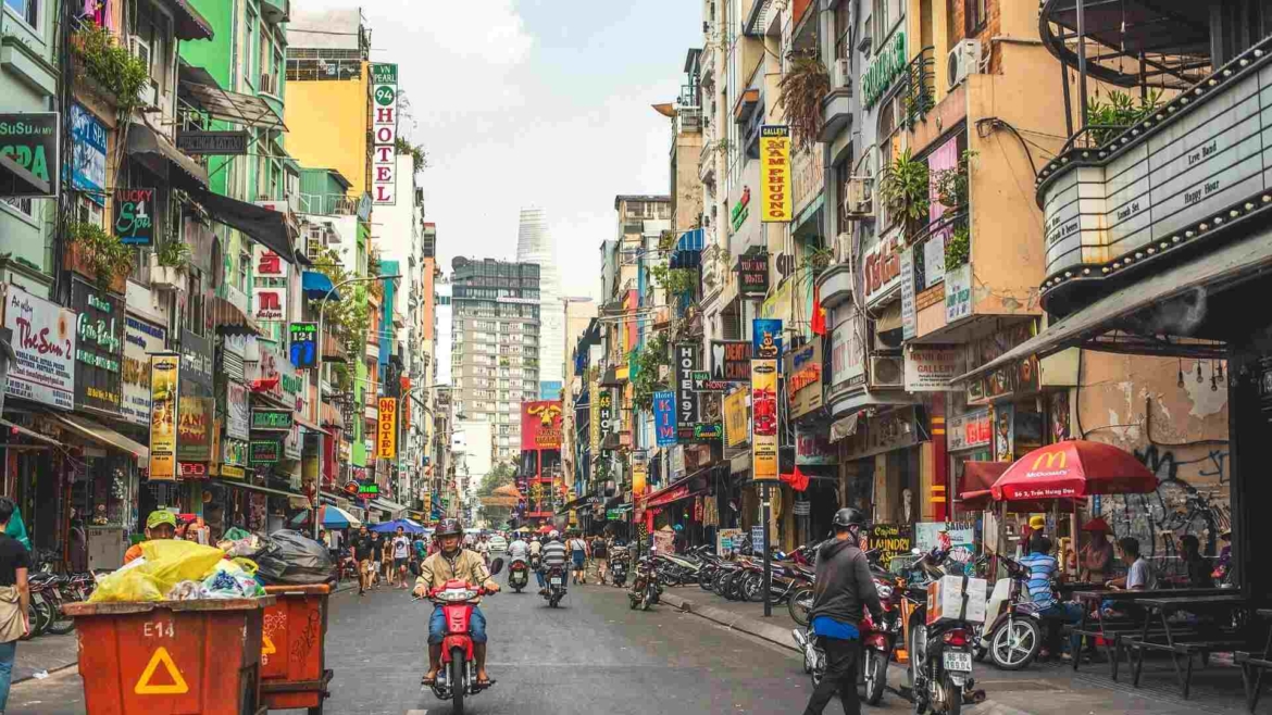 A street scene in Hanoi