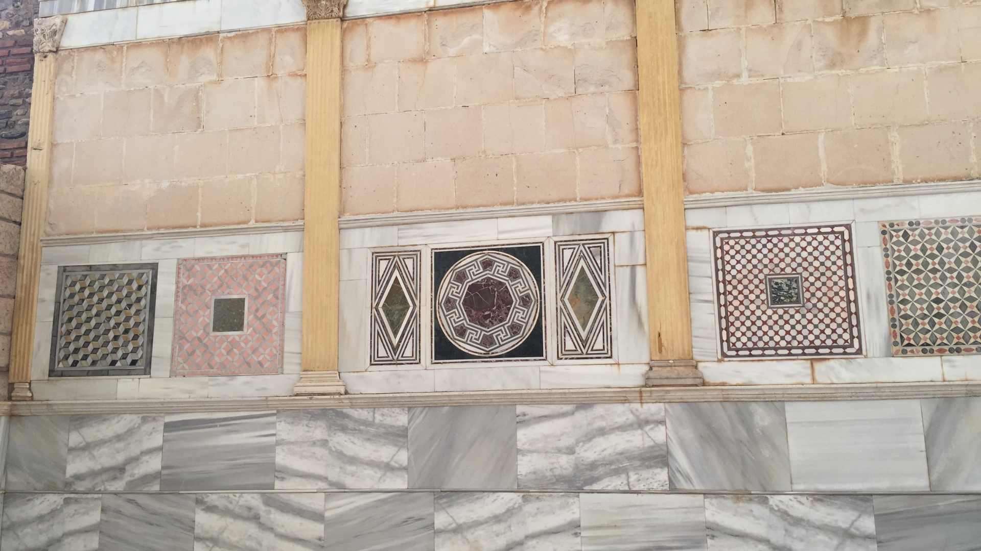 Roman mosaic in the Synagogue