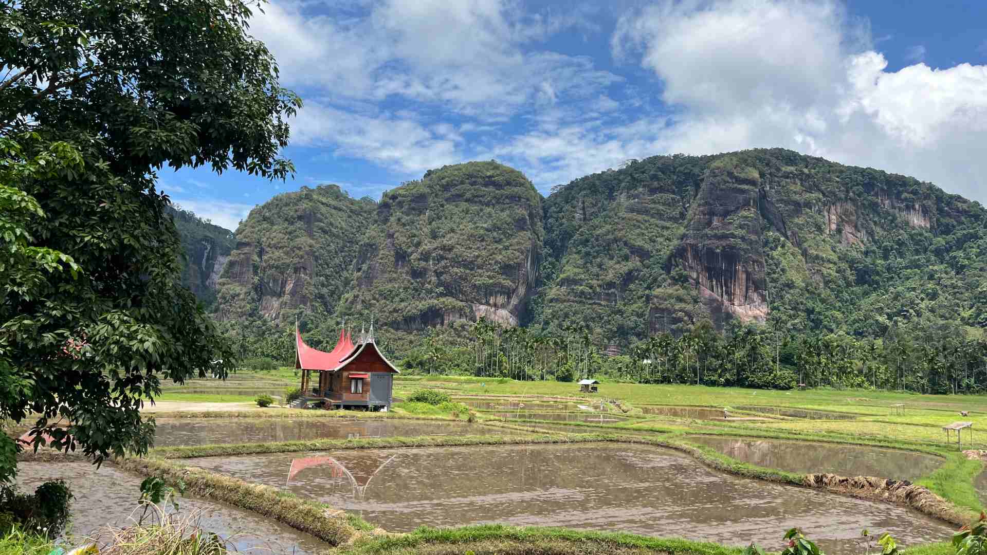 Picturesque rural landscape of Harau Valley