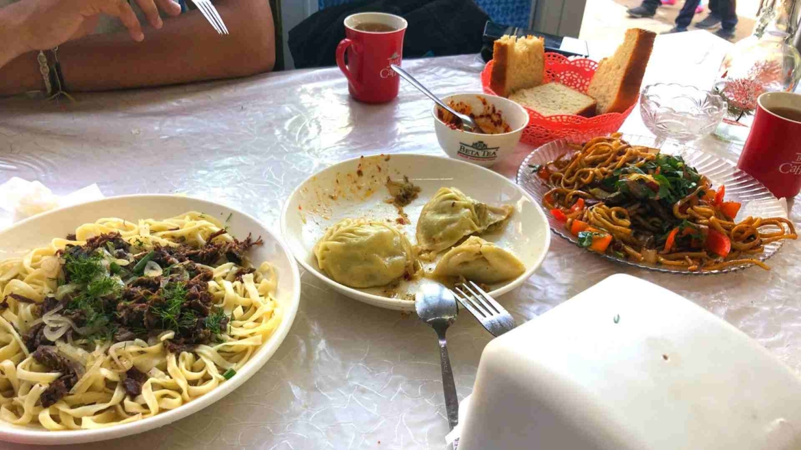 The Food bazaar in Karakol