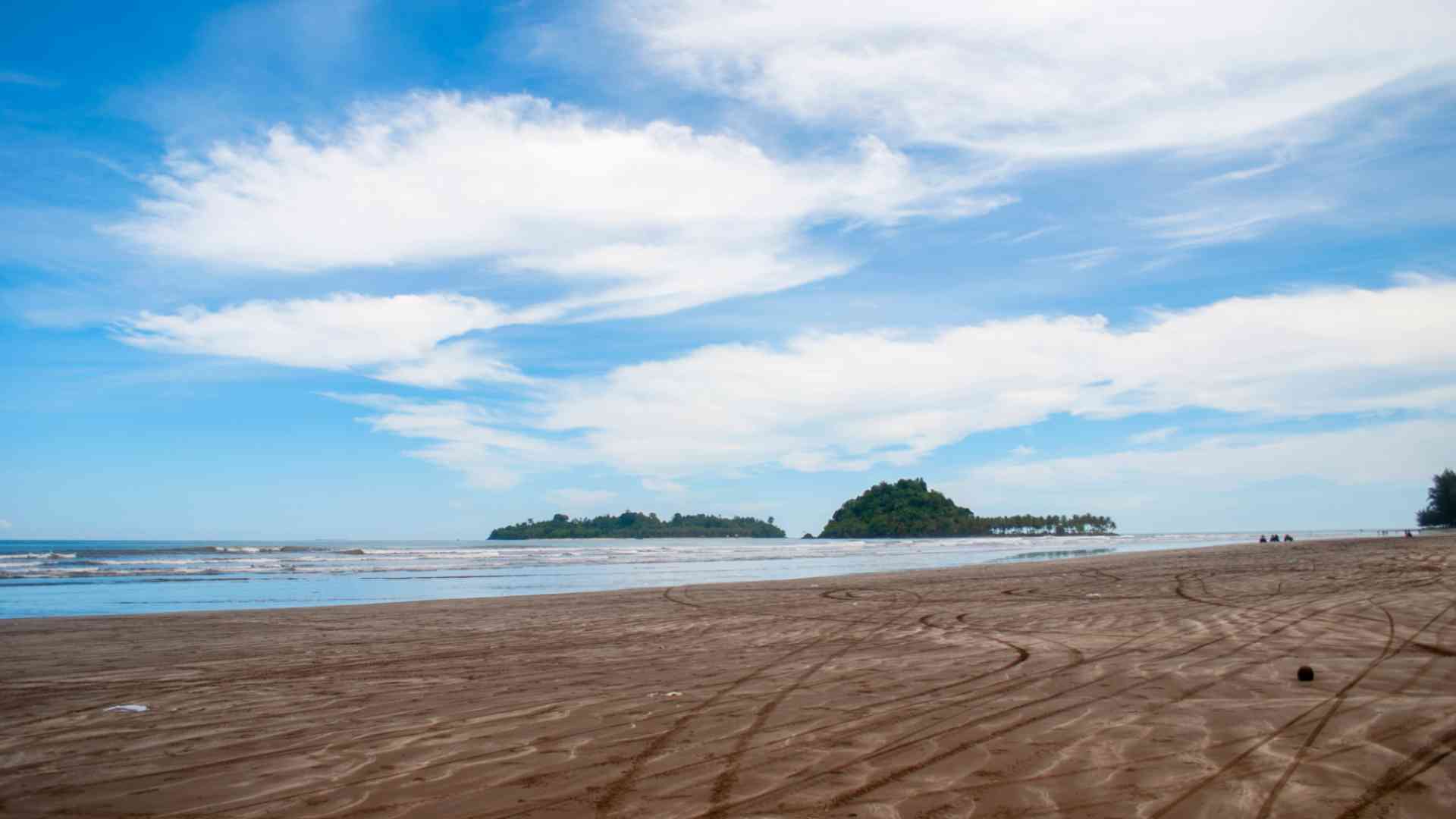 A beach on the coast of West Sumatra
