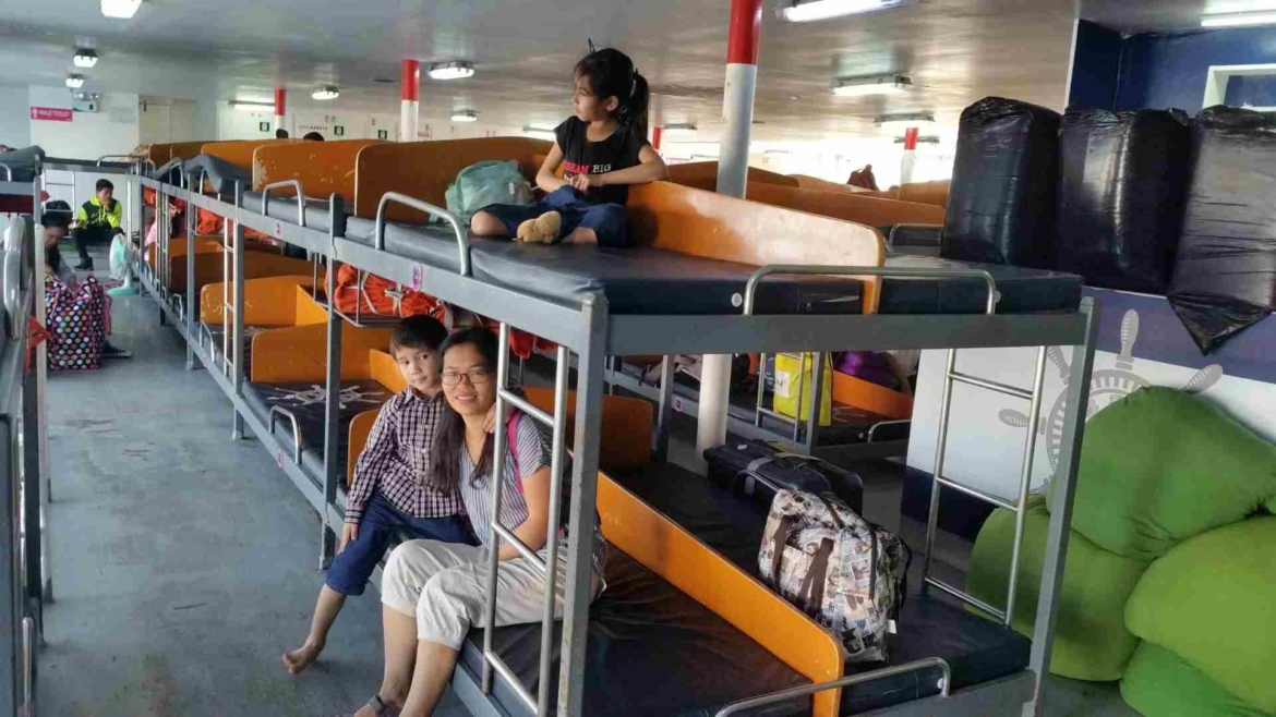 In the economy class of 2GO ferry from Batangas to Caticlan