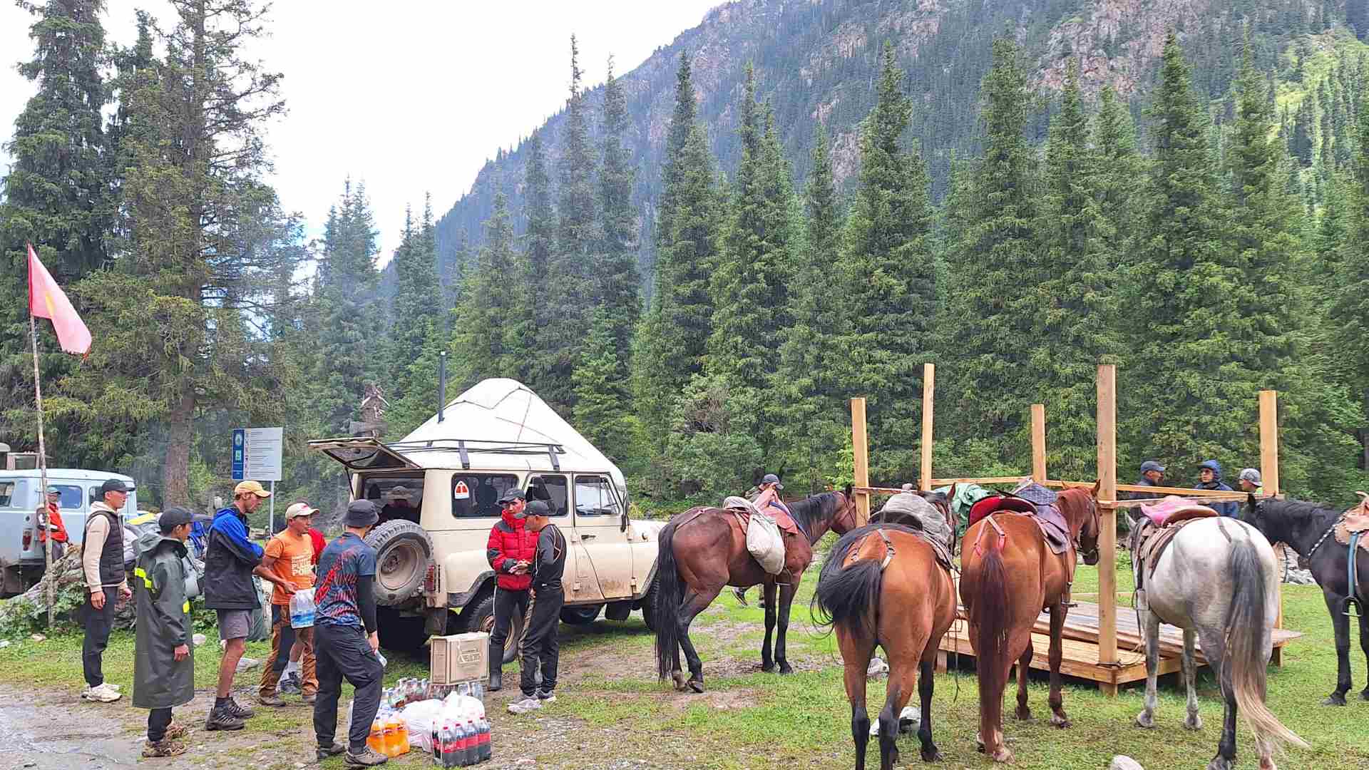 Karakol Yurt Camp- ready for hiking
