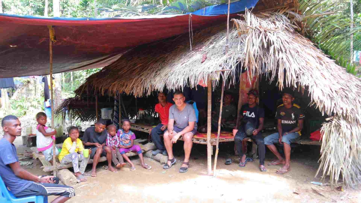 With the people of Batek village, Taman Negara