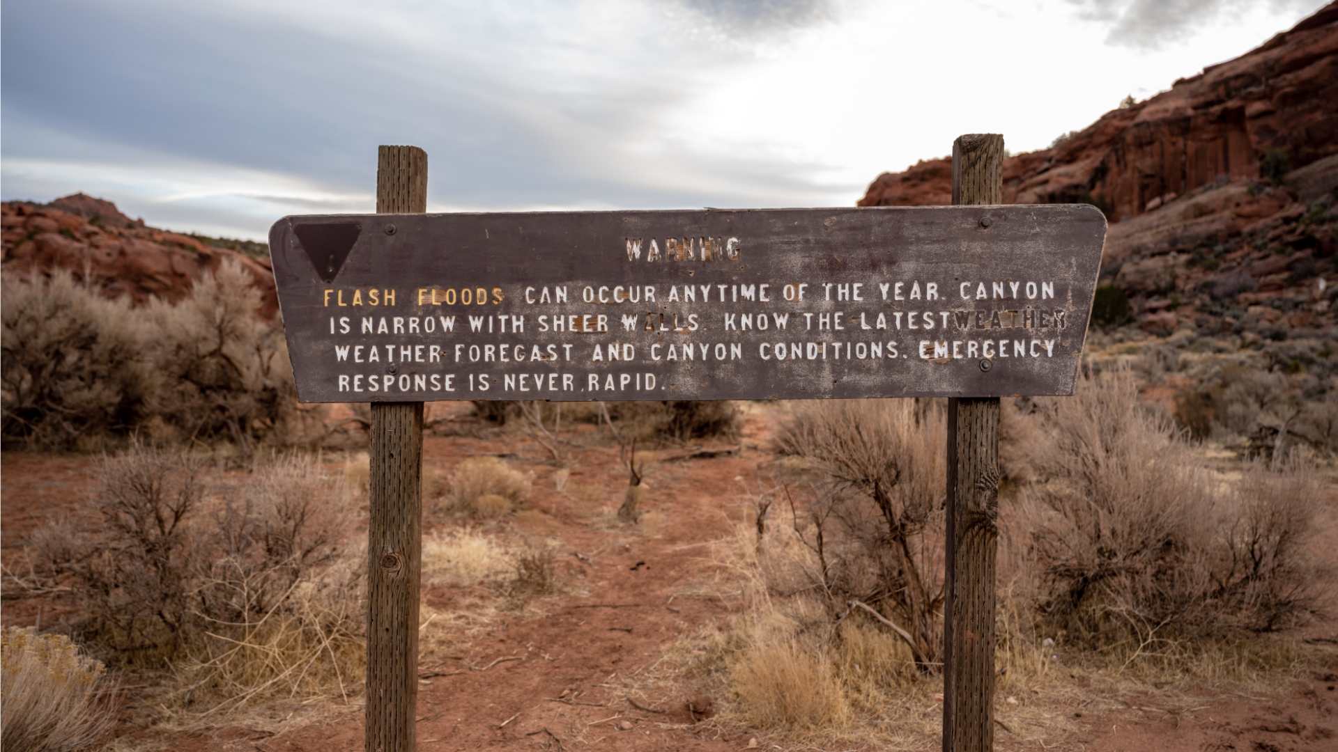 Beware of flash floods!