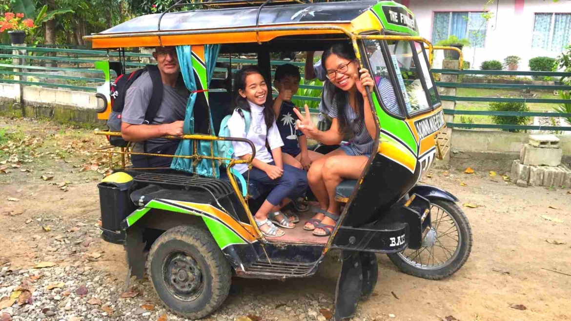 A normal part of our itinerary- traveling by tricycle
