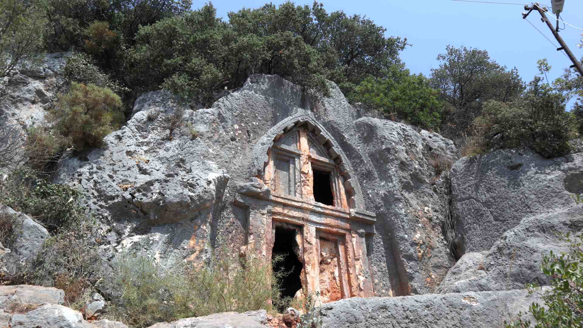 The Lycian Tombs over the town