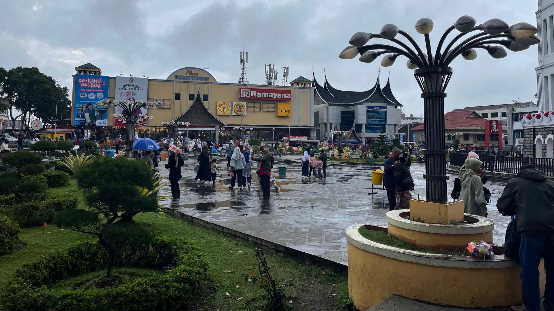 In the center of Bukittinggi