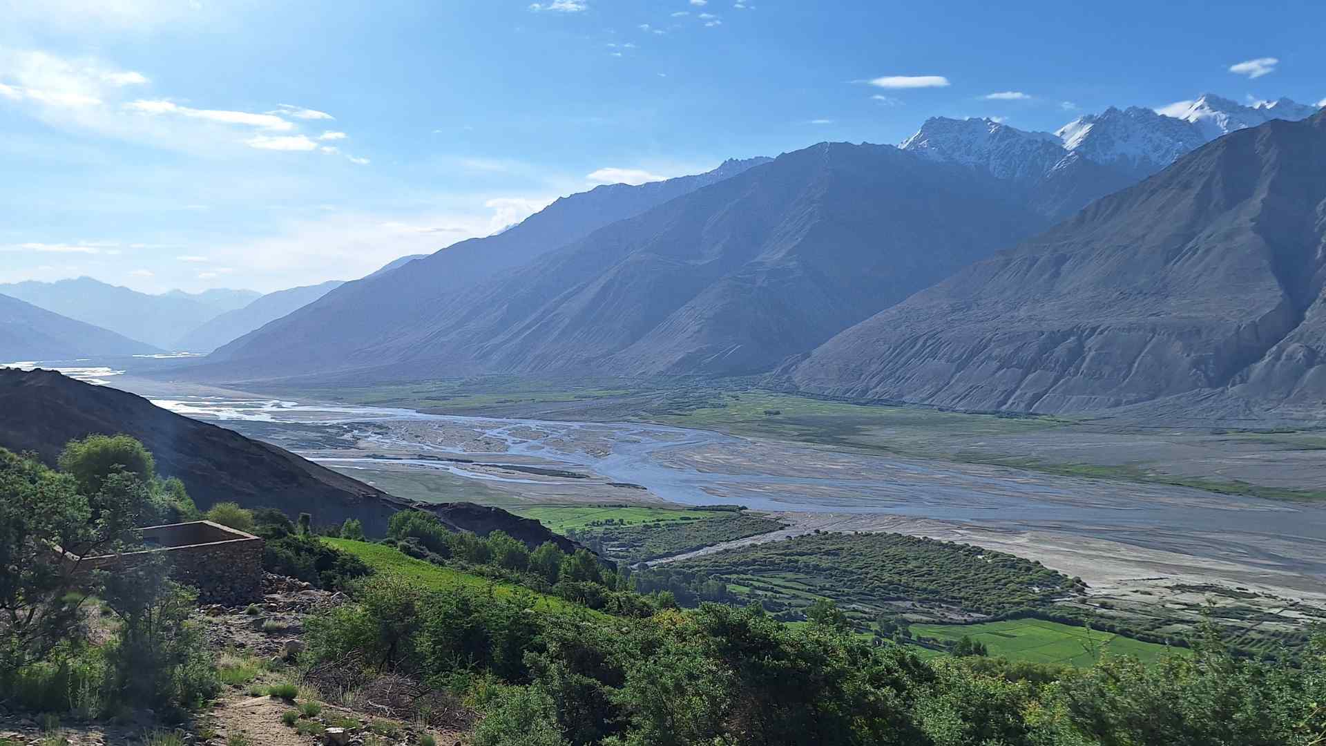 Wakhan Valley and the slopes of Hindukush in Afghanistan