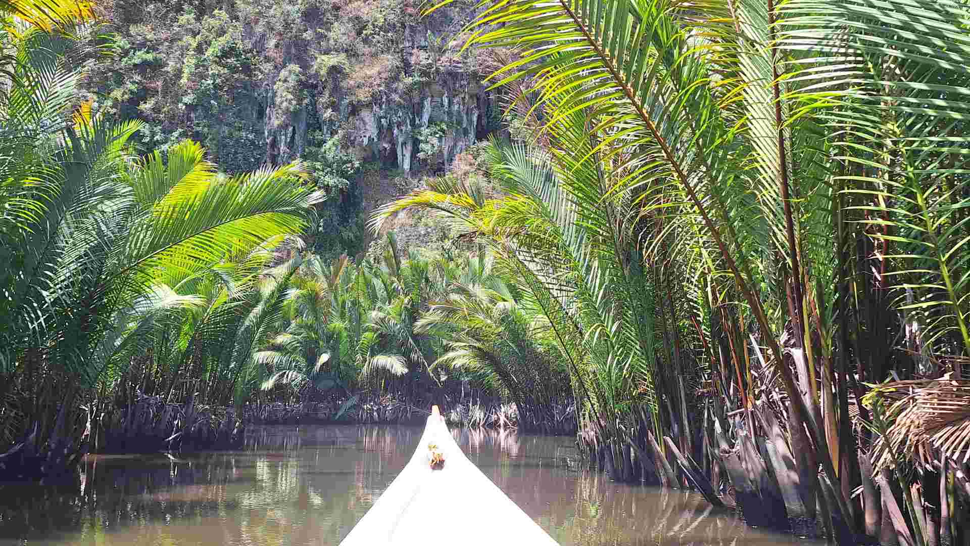 A boat ride in Rammang Rammang