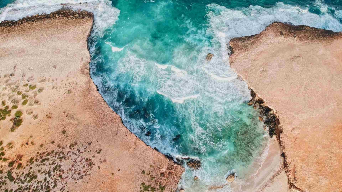 The northern coast of Aruba