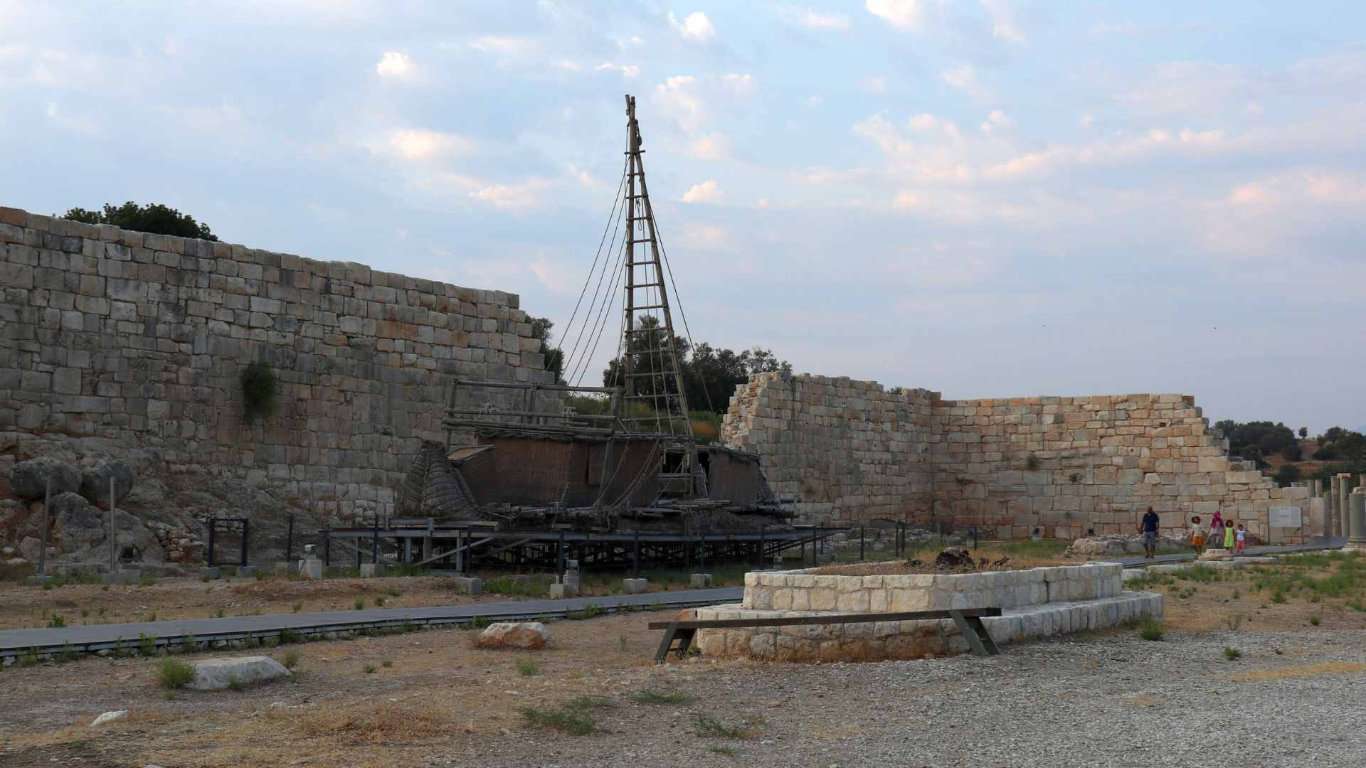 A model of an ancient ship in Patara