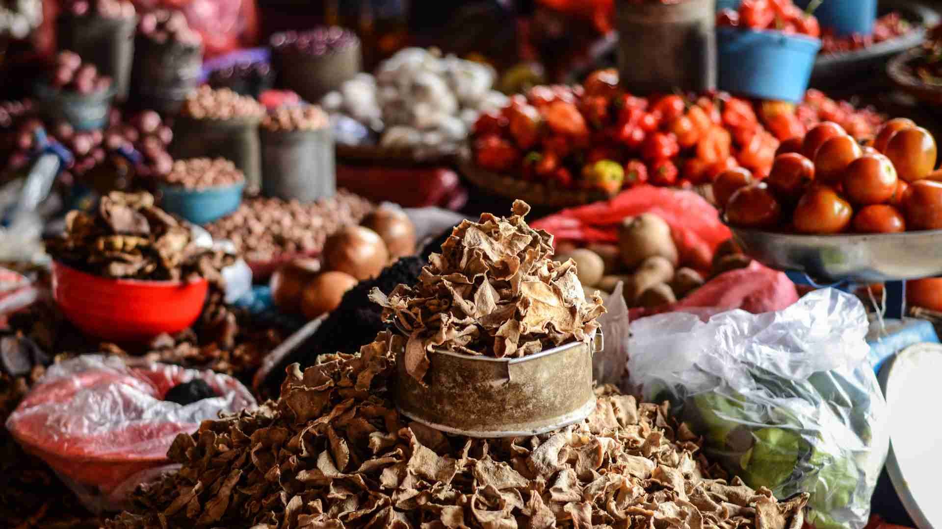 Local street market products