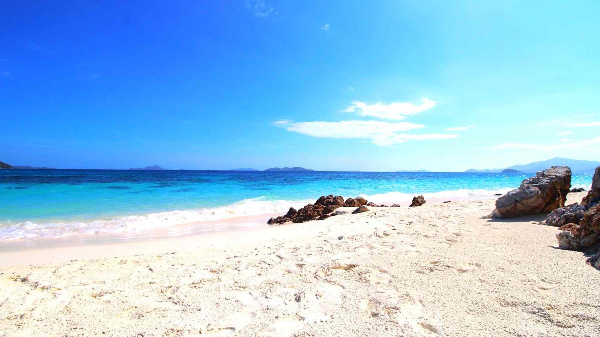 A beach on an island of Mindoro group