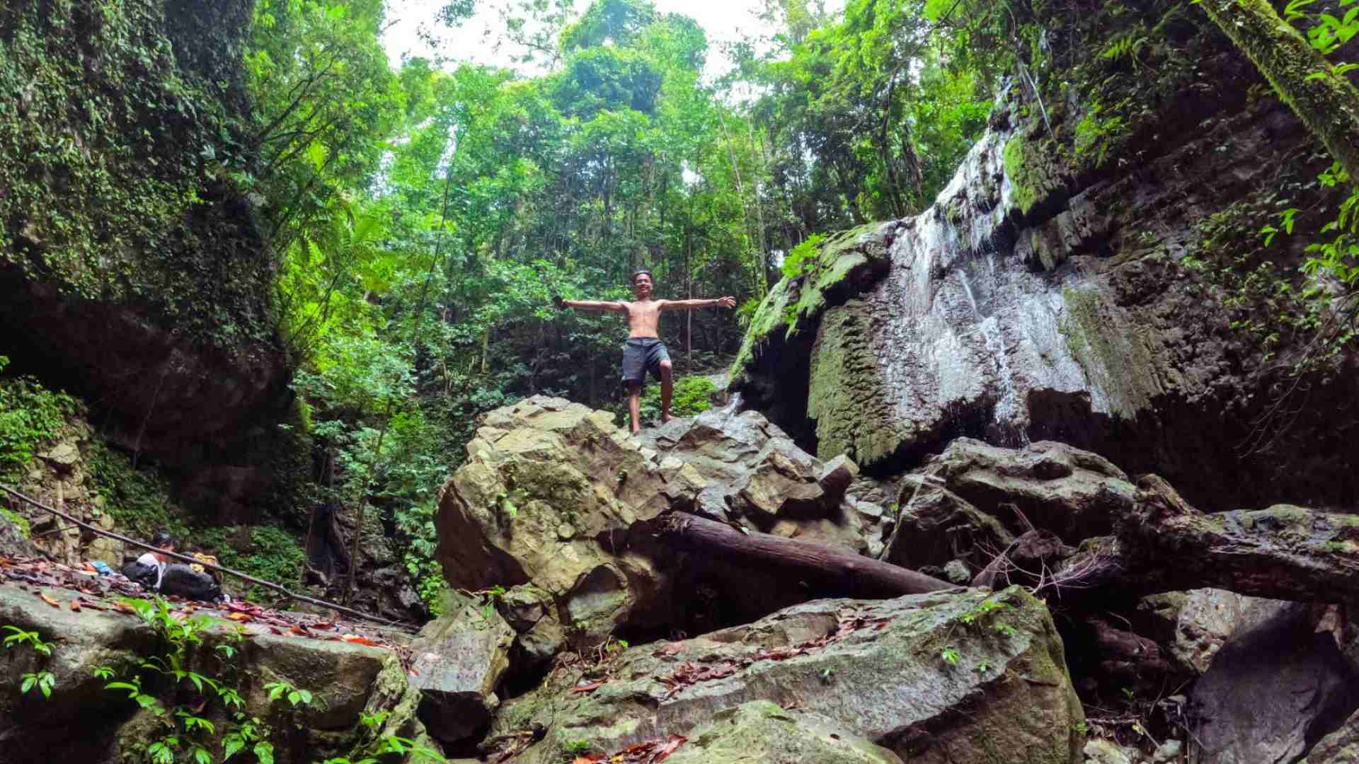 Waterfall in the jungle of Sipora