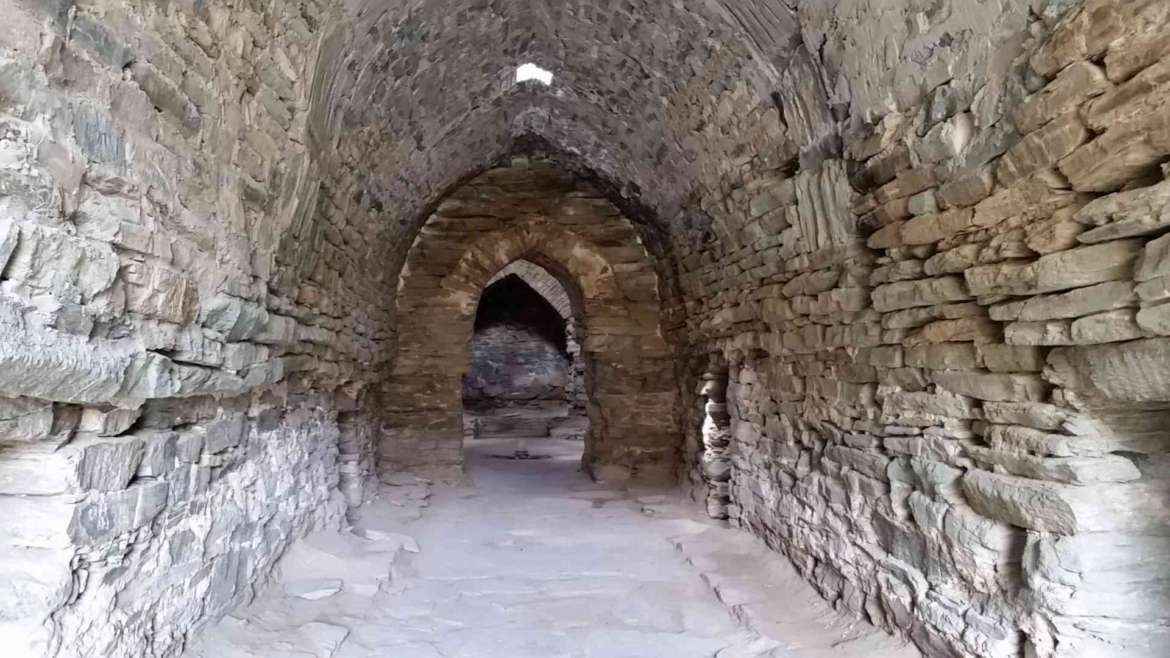 Tash Rabat, Kyrgyzstan, the interior of the caravanserai