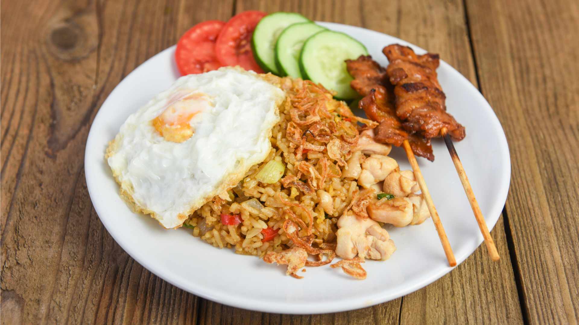 Nasi Goreng with Chicken Satay