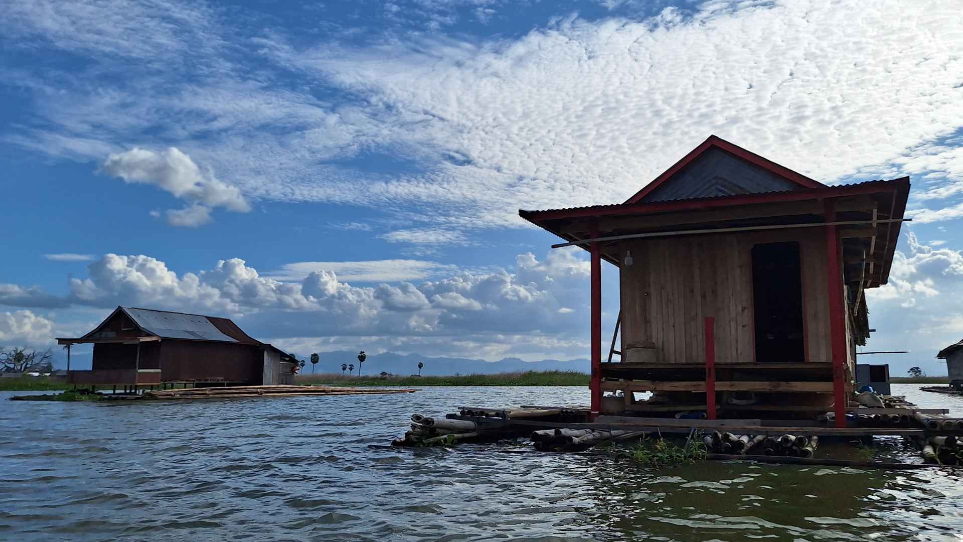 The Floating village in Lake Tempe