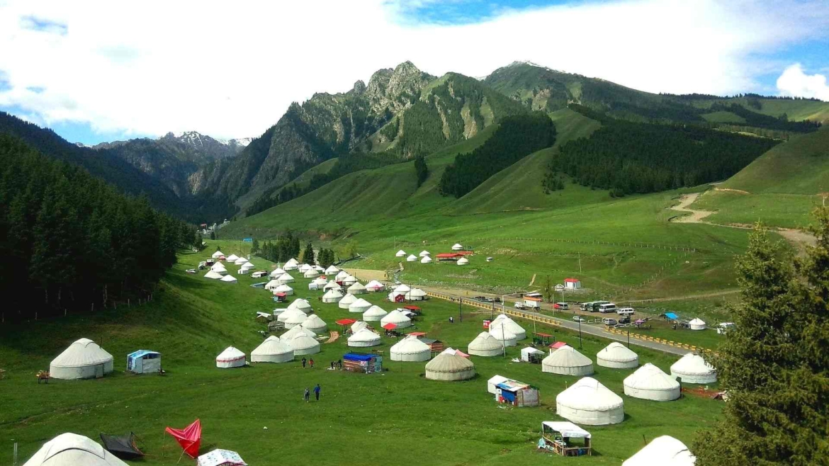 Xinjiang travel- Yurts in Tianshan