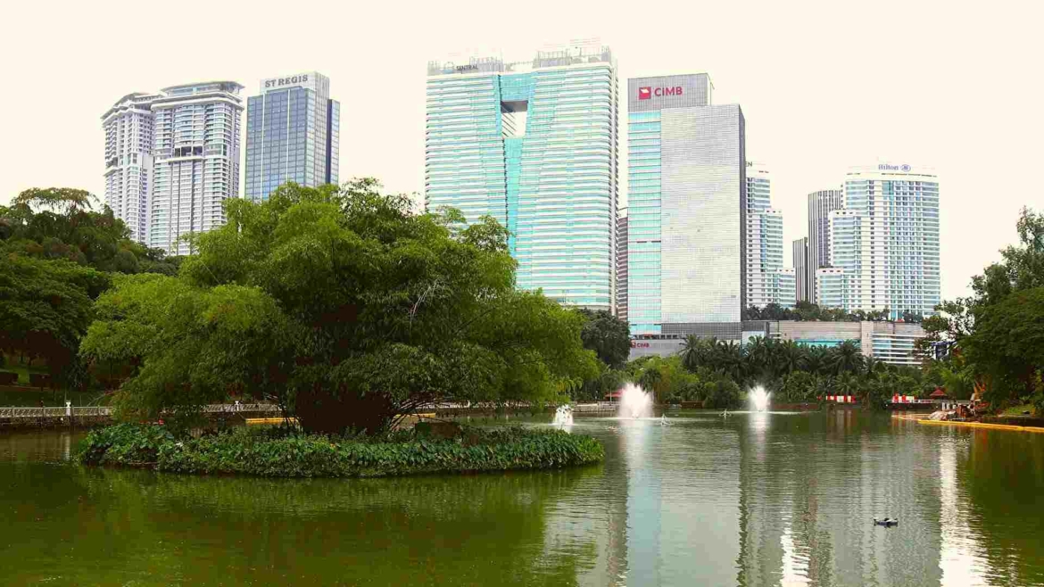 KL Sentral Point View in Perdana Botanical Gardens