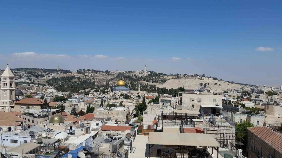 Israel itinerary- Jerusalem- view to the Old City and Temple Mount