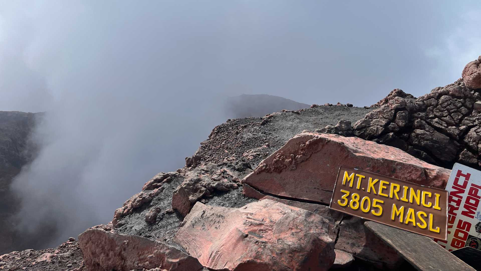 On the top of Mount Kerinci