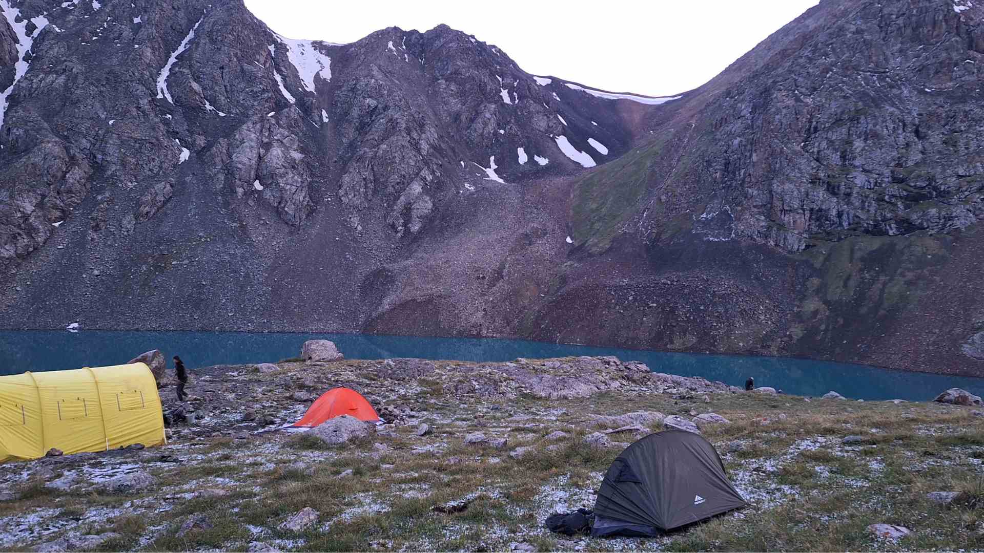 Camping at Ala-Kol Lake