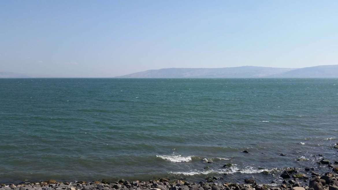 The northwestern coast of the Sea of Galilee