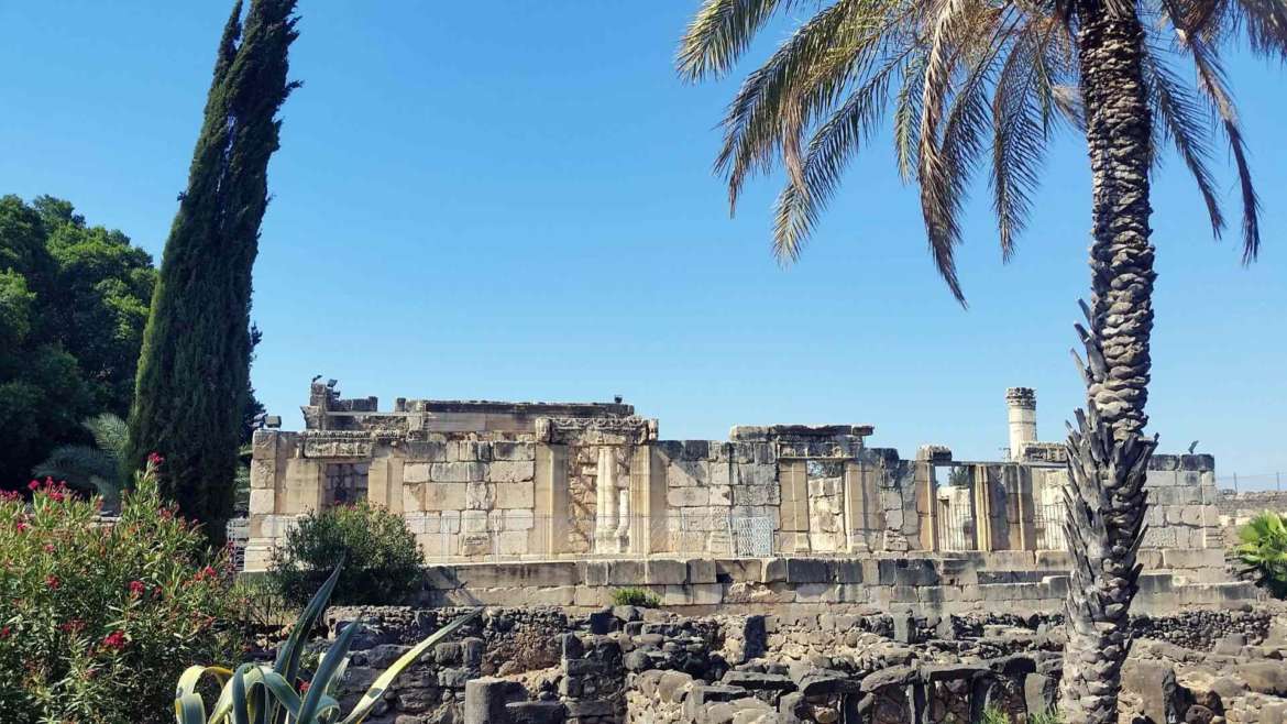 The ruins of Capernaum, at the Sea of Galilee