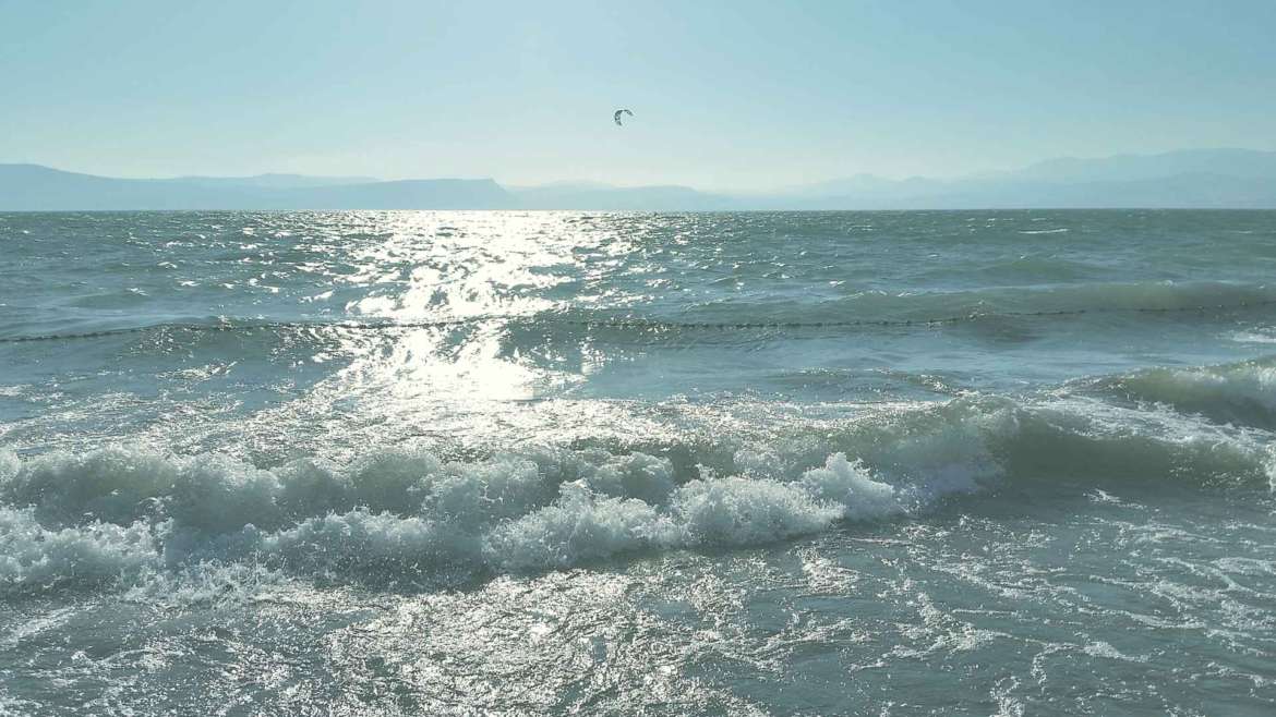 Windy afternoon on the Sea of Galilee at Kursi